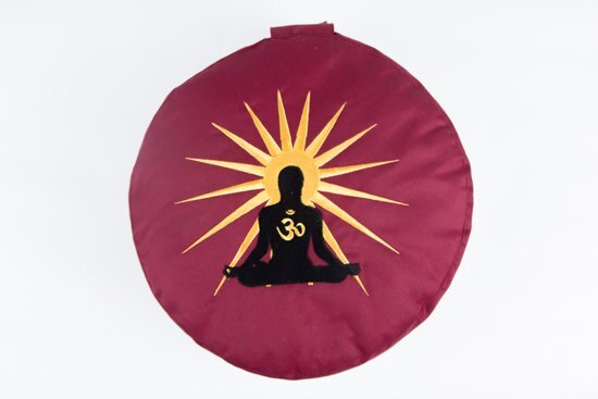 Om Namaste MEDITATIEKUSSEN SYMBOLIC - YOGA ROOD