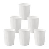 Cetomo 7.2L* 6 Set, Afvalmand Prullenbak, Afvalmand, Papierbak, Vuilnisbak voor Badkamers, Keuken, Thuiskantoren, Slaapzalen wit