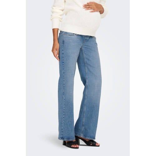 ONLY MATERNITY high waist wide leg zwangerschapsjeans OLMJUICY medium blue