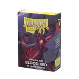 Dragon Shield kaartenhoezen matte Japanse maat rood 60 stuks TCG