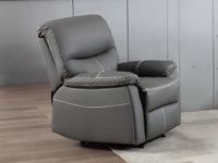 Vente-unique Fauteuil van grijze kunstleer CANBY