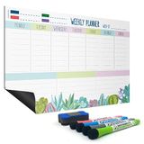 Joeji's Kitchen Wekelijkse planner bord, wekelijkse planner voor het gezin & maaltijdplanner, magnetische planner