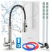 Ari Robinet de cuisine avec système de filtration d'eau, laiton, acier inoxydable, 2 poignées, aérateur, tuyaux de raccordement inclus, adapté pour installation RO5 osmose inverse, 400 Gpd
