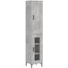 Maison Exclusive Buffet Haut Gris Béton 34,5x34x180 cm Bois d'ingénierie