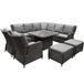 premium collection Bilbao Bilbao premium dining loungeset 8 delig antraciet wicker