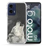 Cokitec Versterkte hoes voor Motorola G35 5G Animal Wolf Huil