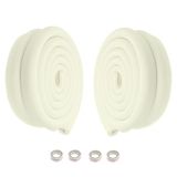 HIMRY® KXD7003 randbescherming, U-vormige schuimbescherming, veiligheid voor je kinderen, tafelrandbescherming van glas, extra dik, randbescherming 4 x 2 m, ivoor
