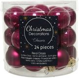 Decoris Kerstballen glas mix enamel-matt goud kroontje II