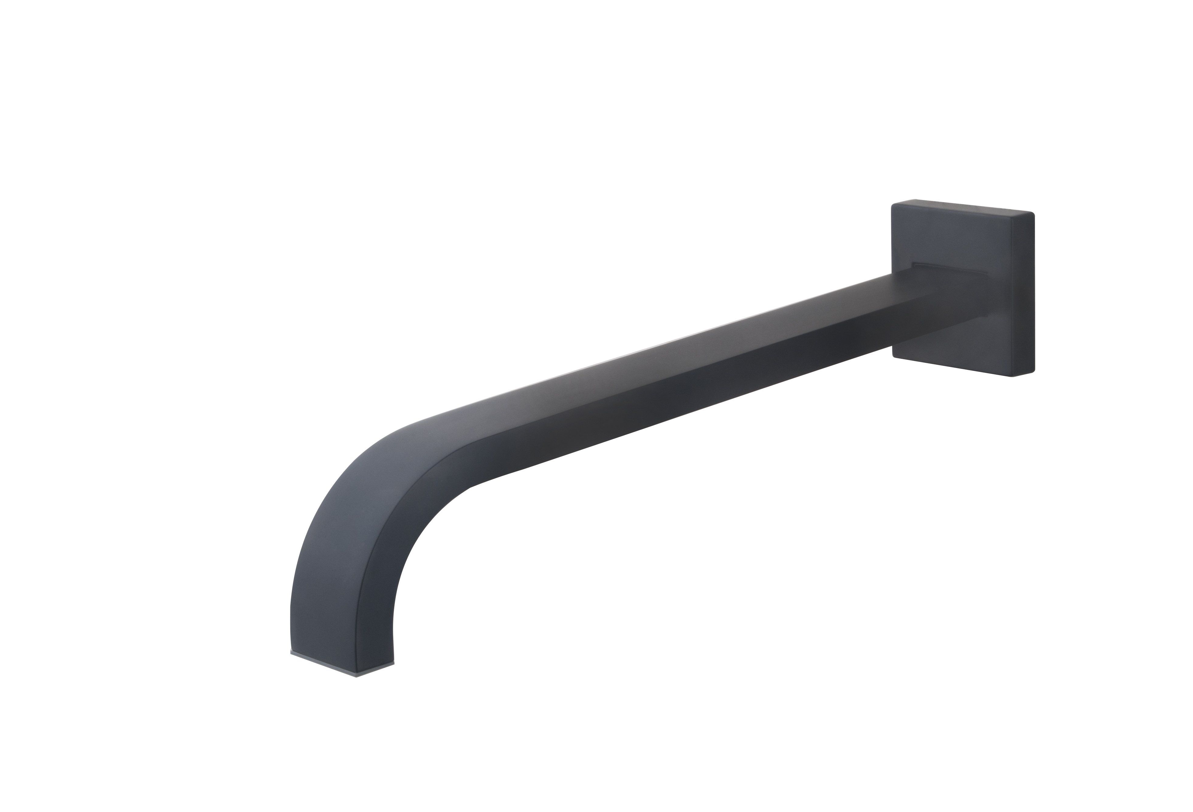 Wiesbaden Vierkante Inbouw Uitloop 30cm 1/2 Mat Zwart