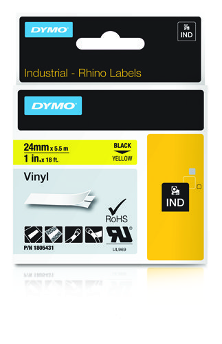 DYMO IND Vinyl Labels - Multi - 1805431