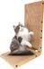 Merkloos / Sans marque Wan GmbH Krabplank voor kat 60 cm hoog - L-vormig krabkarton voor katten - inclusief balspeelgoed - langdurig speelplezier - hoogwaardig krabmeubel - muur en hoek - groot kattenspeelgoed