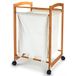 MSV Bamboe kledingrek met wieltjes, 45 x 41 x 73 cm, beige