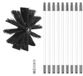 Solidchoice - Jeu de brosses de ramonage avec 9 tiges flexibles et tête de brosse