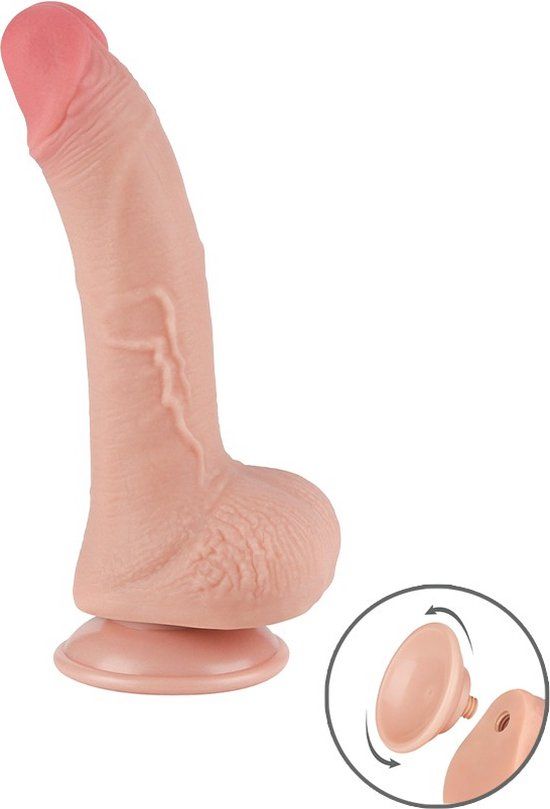 LoveToy - Glijdende Huid Dildo - Beige