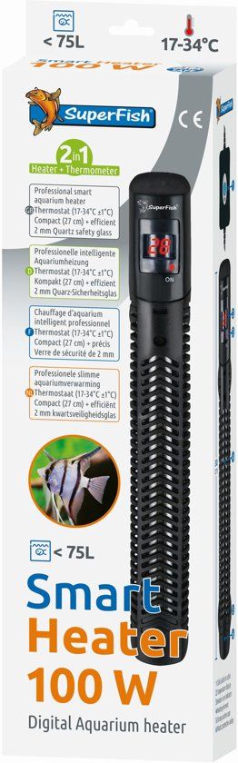 SuperFish Smart Heater Digital 27 cm - 100 Watt - Up to 75 Liters