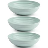 Plasticforte - Kommetjes/Schaaltjes - 6x - kunststof - D19 x 5.5 cm - mintgroen