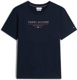 Tommy Hilfiger Heren T-shirt Katoen Korte Mouw Maat S Blauw