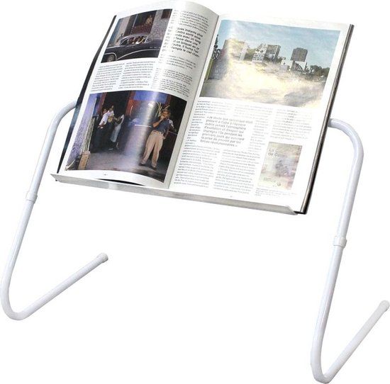 Genius Ideas Foldable Reading Table - White - Metal