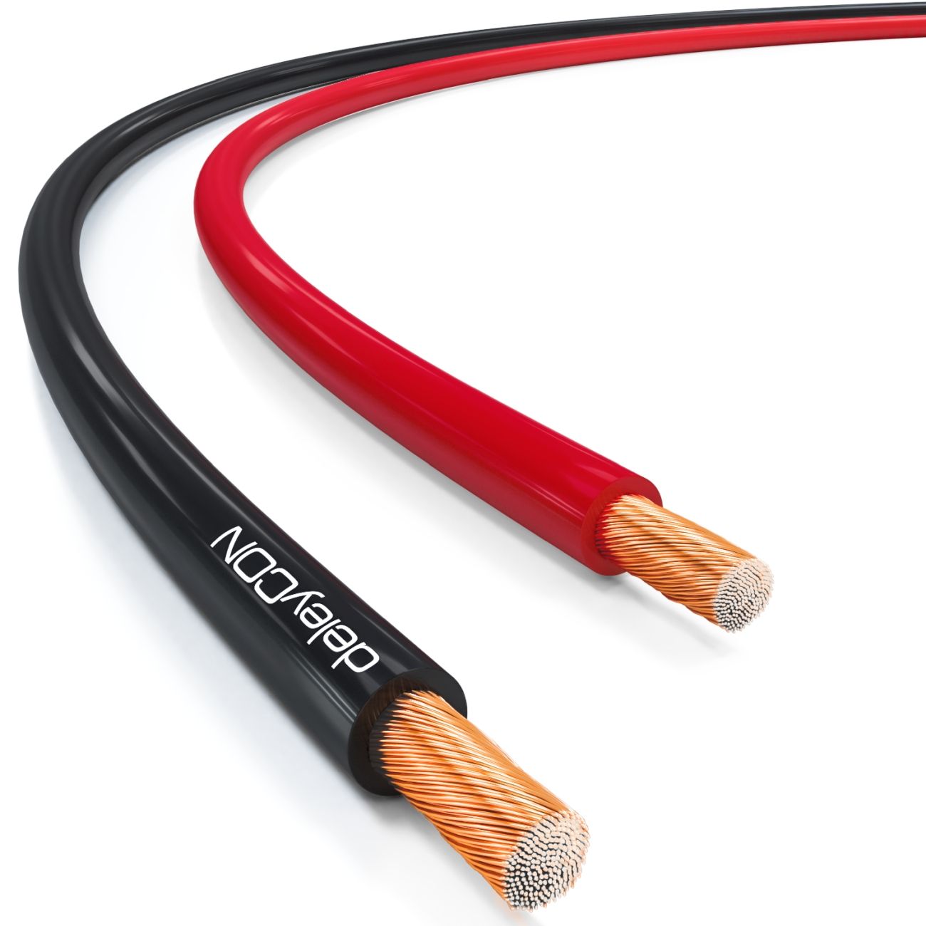 deleyCON MK-MK3331 100m Audio Kabel Zwart/Rood