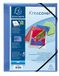 Exacompta 55182E Creacover verpakking (met 5 verzamelmappen, DIN A4, 21 x 29, 7 cm, van PP met 3 kleppen, met elastiek, ondoorzichtig) 5 stuks blauw