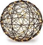 Merkloos Relaxdays LED bol - Ø 30 cm - zwart