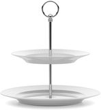 Lyngby Rhombe etagère | Wit | Ø27cm