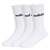 adidas uniseks-kind Linear Kids Crew 3 Pairs Per Pack Socks, white/white/white, 4-5 Years