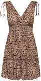 ONLY ONLFERNANDA LIFE S/L SHORT DRESS WVN Maxi robe Col en V Sans manches Fleurie Viscose Spiced Apple L