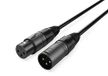 Audibax Silver Black XLR-stekker op XLR-bus, 50 cm, zwart
