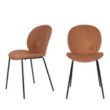 Drawer Zuiver Bonnet Eetkamerstoelen Terracotta - Set van 2