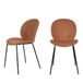 Drawer Zuiver Bonnet Eetkamerstoelen Terracotta - Set van 2
