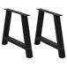 VidaXL Pieds de table 2 pièces forme A 90x(72-73) cm Acier Noir