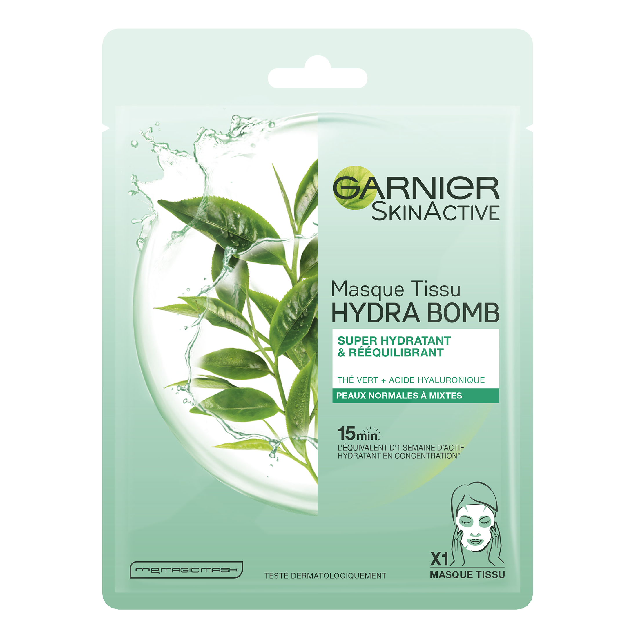 Garnier Skinactive Face Hydra Bomb Ultra Hydraterend & Regulerend Tissue Masker Gemengde Huid - Gezichtsverzorging