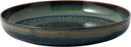 LIKE BY VILLEROY & BOCH like. by Villeroy & Boch, Crafted Breeze, diepe borden, 21,5 cm, premium porselein, grijsblauw blauw, groen