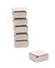 Pavo Neodymium magneet rechthoekig 10x10x5mm zilver - set van 6 stuks