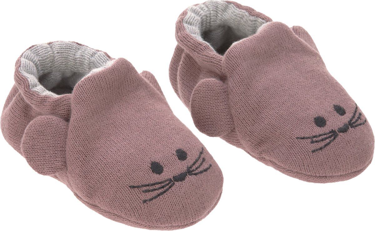 Lässig Little Chums Mouse Babyschoenen - Roze - Biologisch Katoen - Tot 6 Maanden