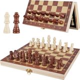 Jeu d'échecs pliable en bois avec aimants