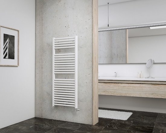 SCHULTE EP12050 04 designradiator 50 x 121 cm München, 598 Watt, alpine-wit, radiator voor de badkamer en keuken