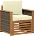 vidaXL Banc de jardin métal naturel et crème