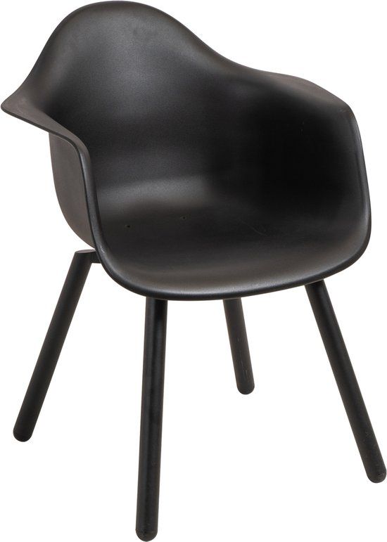 Montreux Tuinstoel - Zwart/Zwart - Kunststof - 120 kg - 83 cm