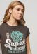 Superdry - Embellished Poster T-shirt met kapmouwen - Dames - T-shirts - vintage black - UK12-EU40