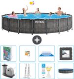 Intex Rond Prism Frame Greywood Zwembad - 549 x 122 cm