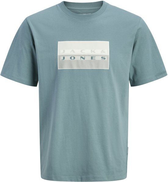 JACK&JONES JCOFUSION DOTS PRINT TEE SS CN SN JNR Jongens T-shirts Blauw Maat 164