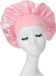 New Age Devi Satijnen Nachtrust Cap Breedgerande Unisex slaapmuts licht roze