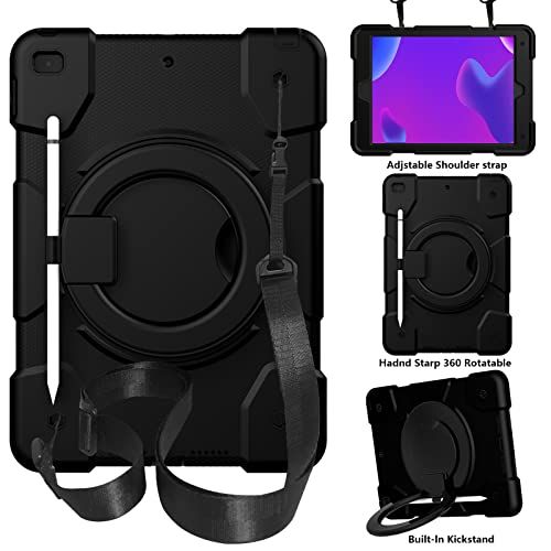 Spzhike Beschermhoes voor iPad Air 5e generatie, beschermhoes voor iPad Air 4e generatie, schokbestendig, 3-laags, met penhouder, tablethoes voor iPad Air 5/4 10,9 inch