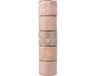 Decoris 3 stuks! Kerst Lint polyester draad l270 cm en b6.3 cm roze