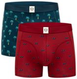 A-dam 2-Pack Red Sunnies Boxershorts Heren Biologisch Katoen Meerkleurig XL