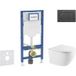 Geberit Duofix - Set de bâti-support, cuvette Ouedee et abattant Softclose, plaque de déclenchement Sigma20, noir brillant/noir mat Sani11ca5176