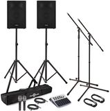SubZero C12A Actief PA-systeem met Microfoons, Statieven en Mixer