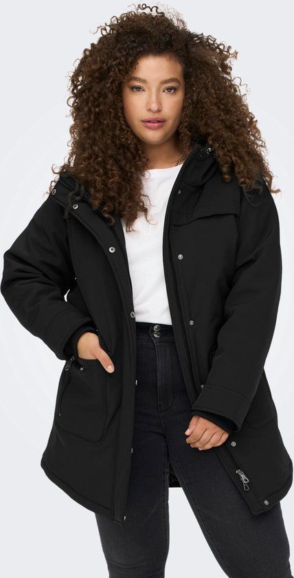 ONLY CARMAKOMA CARMAASTRICHT SOFTSHELL PARKA OTW NOOS Dames Jas - Zwart - Maat L (50-52)